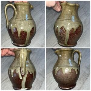Vintage 1998 Jugtown Ware Pinched Pottery Pitcher